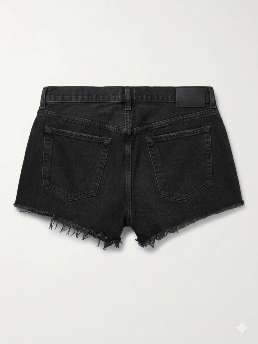 Citizens Of Humanity Black High-Rise Button-Fly Denim Shorts - Picture 4 of 6